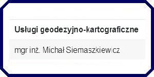 Usługi geodezyjno-kartograficzne Michał Siemaszkiewicz